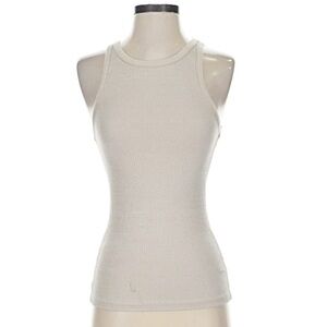 BNWOT Faherty Oat Beige Fitted Ribbed Tank Top New